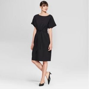 Short Sleeve Belted Tie Waist Dress - Prologue